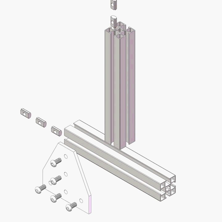 铝制T型5孔连接板