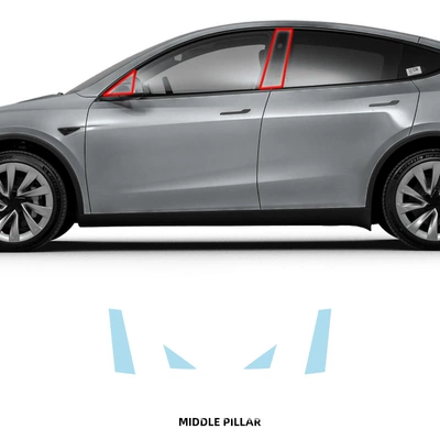 Car paint protective film — modelY for new TPU imported - center-column-tpu-transparent-protective-film-new-version-of-model-y-in-2025