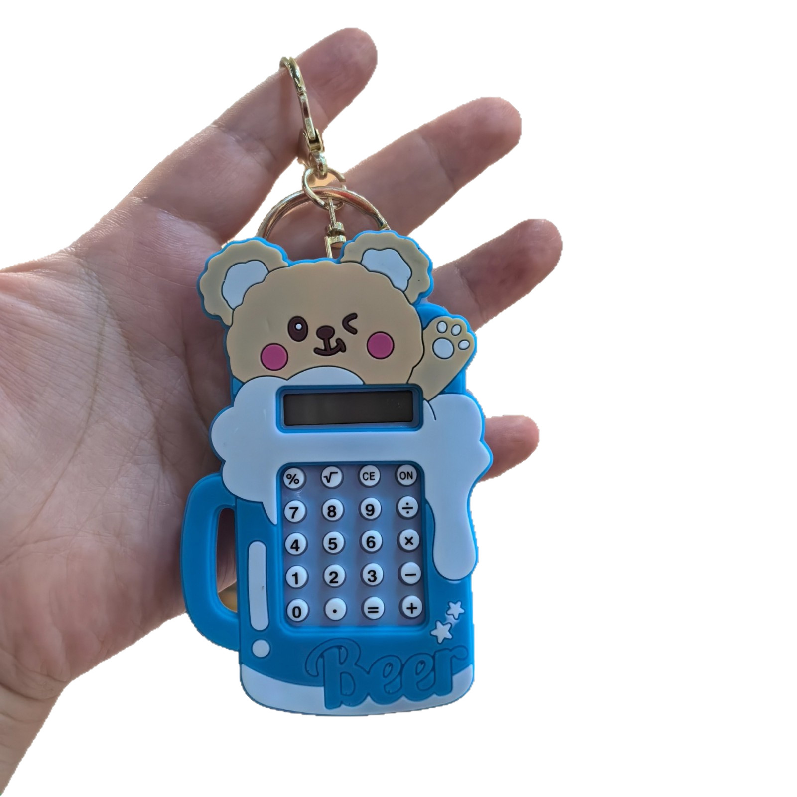 Bonito oso mini calculadora colgante llavero creativo laberinto juguetes de puzzle estudiantes regalos para niños