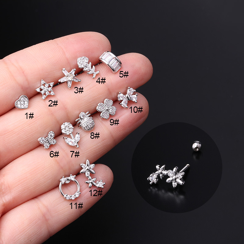 Fashion new simple style copper thick rod earrings wholesale