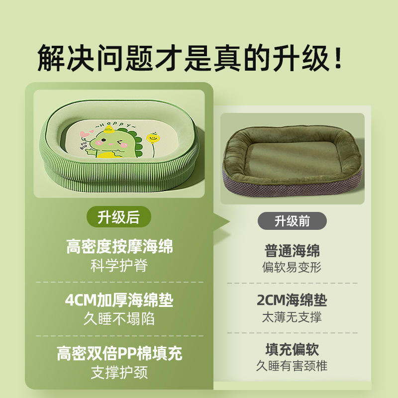 Perro de mascota desmontable cuatro estaciones general de tamaño medio perro pequeño invierno calentamiento felino perro dormir cojín de perro