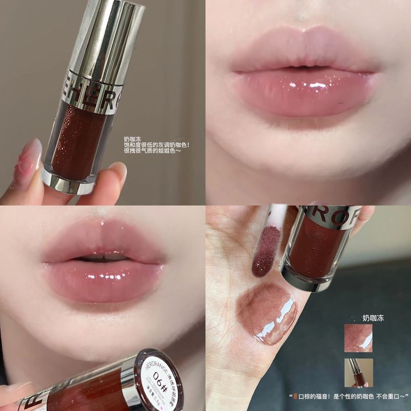 HERORANGE~清透呼吸唇蜜夏日水光易上色持妆显嫩镜面唇釉跨境彩妆|undefined