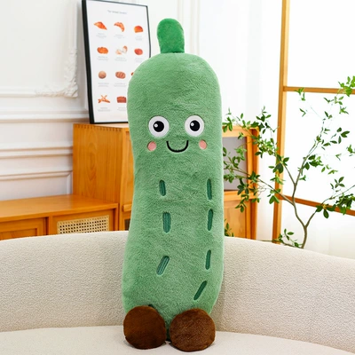 Cross-Border New Interesting Cucumber Pillow Plush Toy Doll Creative Simulation Cucumber Doll Children's Comfort Toy (Oyuncaq yastıqlar) - cucumber-pillow-28cm007kg
