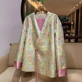 杨幂同款新中式国风气质高级感外套女宽松版上衣时尚洋气2026秋款