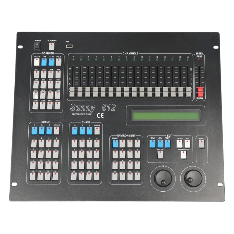 Wenjing etapa sol dxm512 consola Barra de boda ingeniería controlador de atenuación par luz sacudiendo la cabeza luz del haz