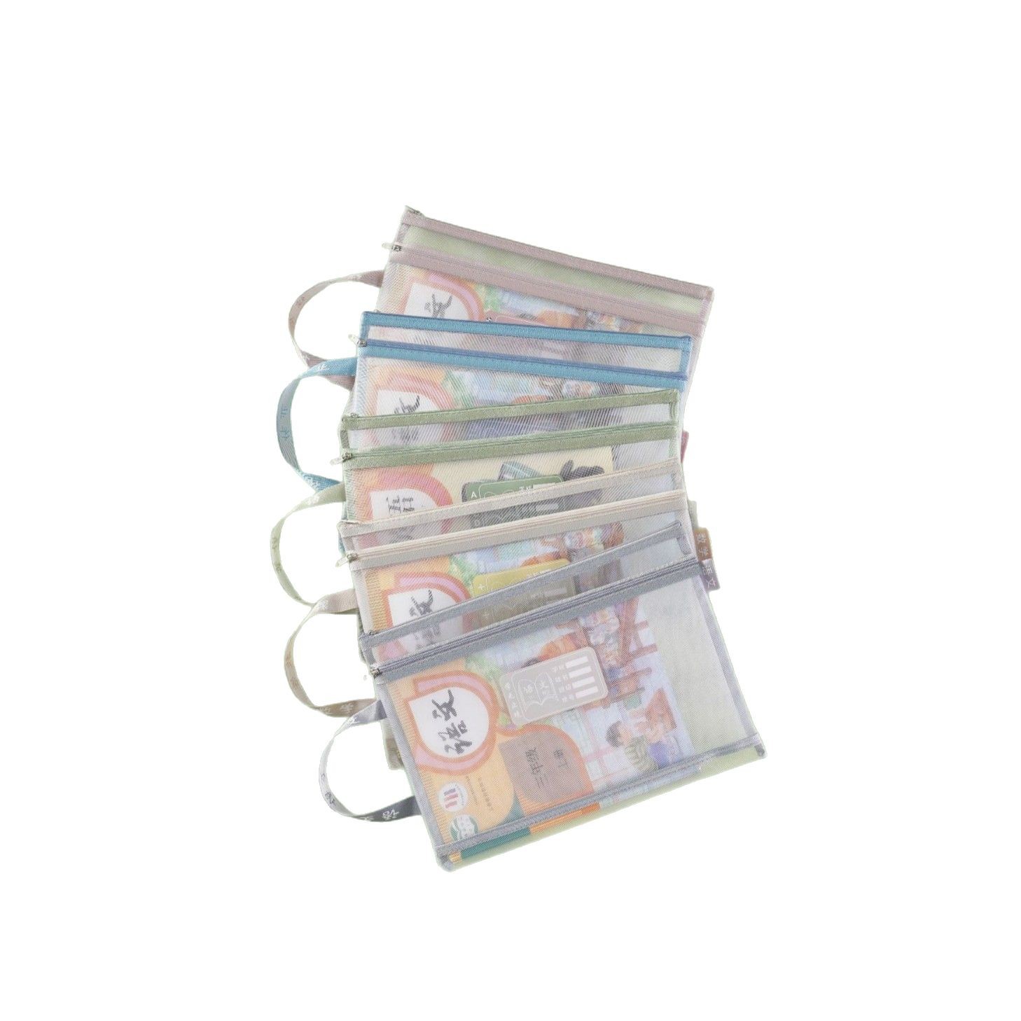 Bolsa Clasificadora de Documentos de Nylon con Cierre para Estudiantes