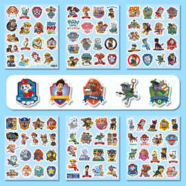 100张可爱卡通狗狗队贴纸装饰行李箱笔记本滑板车头盔diy贴画批发