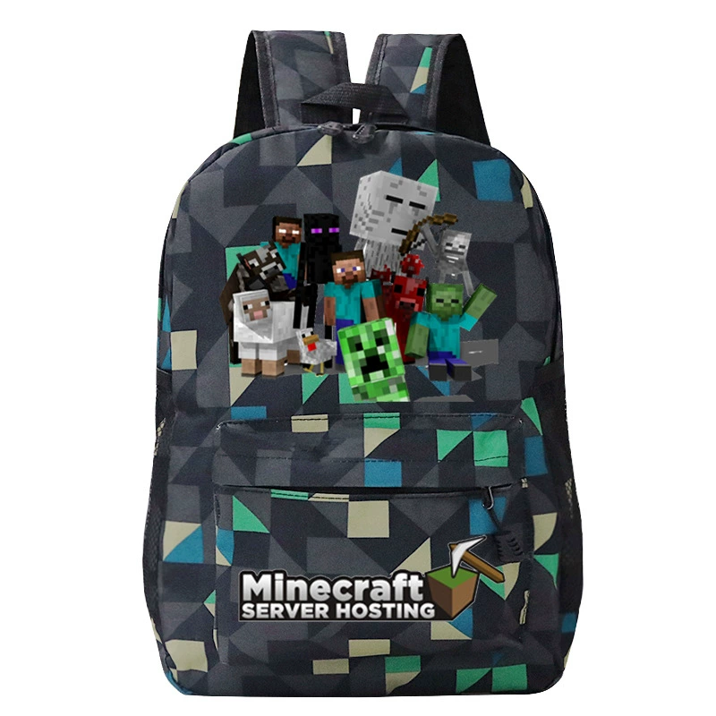 Детский рюкзак-плечевая сумка (Minecraft), принтая школьная сумка, один размер, легкий 0.311 кг