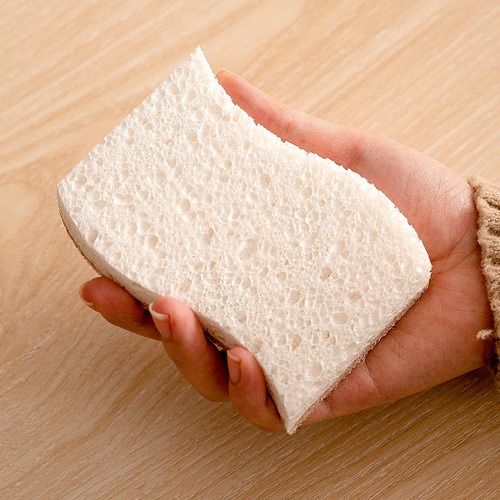 Non-stick oil kitchen dishwashing pot special gift box natural wood pulp cotton thickened household sponge dish brush artifact