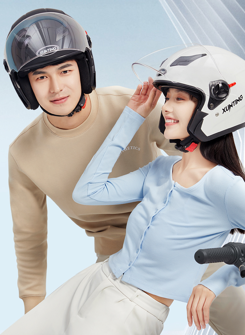 3c Certified Electric Car Helmet Winter Motorcycle Men's and Women's Autumn and Winter Warm Four Seasons Universal Helmet 3/4 Helmet
