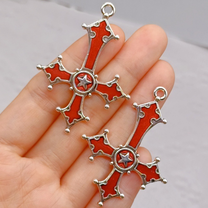 ゴシックパンク誇張ハートクロス剣ペンダント diy ブレスレットネックレス衣類ビーズアクセサリー材料|undefined