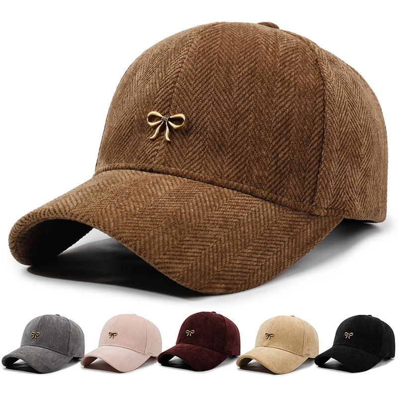 Demi-season baseball cap with bow