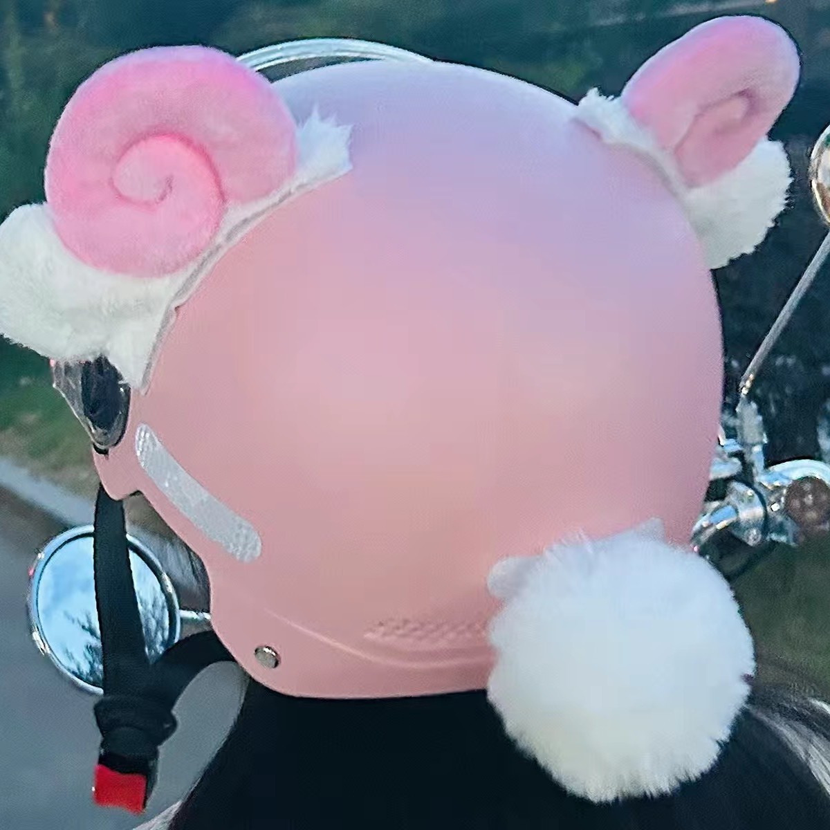 Cute Helmet Horns Ears Decoration Electric Motorcycle Ski Helmet DIY