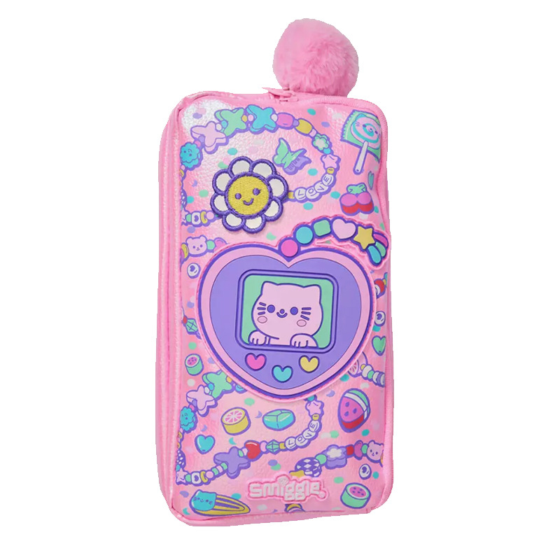 Australia smiggle mochila escolar para estudiantes de primaria y secundaria mochila de dibujos animados collar rosa mochila de gato bolsa de ocio al aire libre