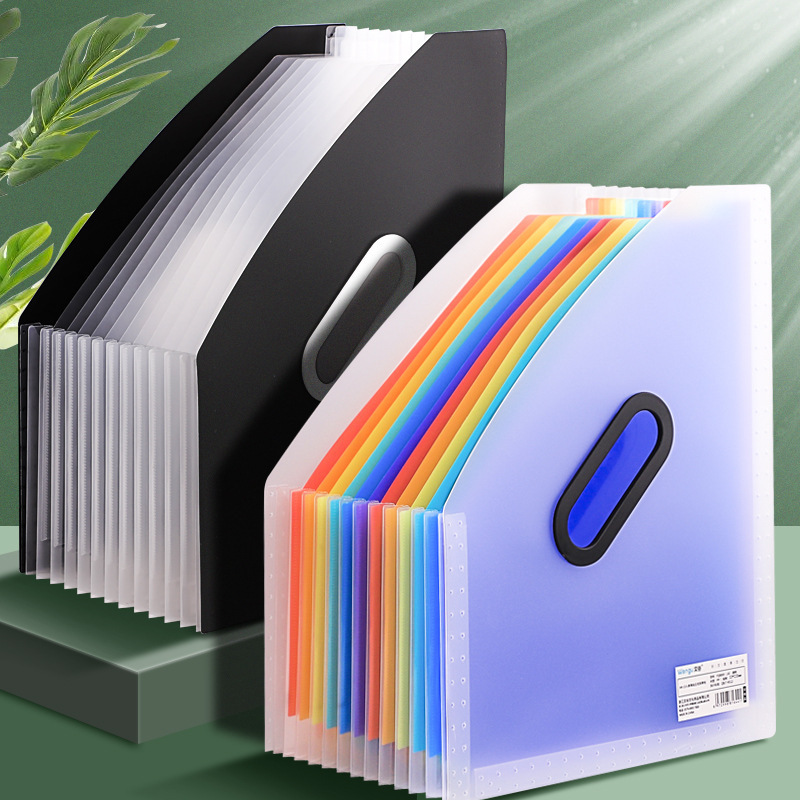 Bolsa de órgano vertical carpeta portátil multicapa retráctil para estudiantes de almacenamiento de gran capacidad para organizar artefactos mágicos
