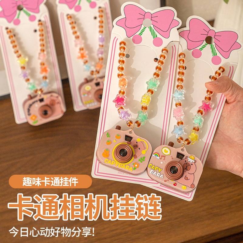 Kapibala Projector Camera Necklace Children's Day Little Girl Birthday Gift Baby Jewelry Cute Light-up Toy