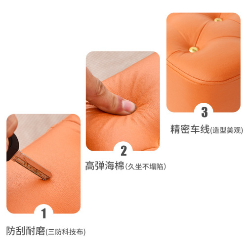 Light luxury small stool, household shoe-changing stool, shoe-wearing stool, coffee table low stool, creative technology fabric sofa footrest stool wholesale