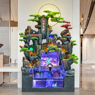 Large Rockery Flowing Water Fountain Ornaments Fish Tank Landscape Living Room Company Entrance Feng Shui Wheel Courtyard Mountain Circulating Water