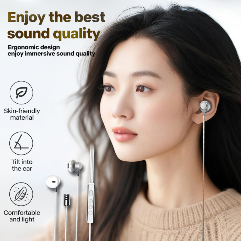 New K Song Card-Type Headphones Type-C Digital In-Ear Earphones with Adjustable Ear-Return for Tiktok and Kuaishou Live Streaming, Factory Direct New K Song Card-Type Headphones Type-C Digital In-Ear Earphones with Adjustable Ear-Return for Tiktok and Kuaishou Live Streaming, Factory Direct