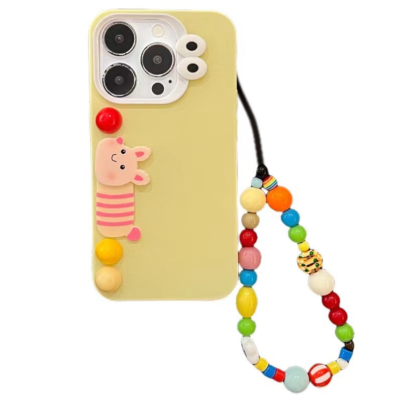 Divertido animal tridimensional de dibujos animados para 15ProMax funda para teléfono móvil iPhone 14 cadena 12 Apple 13 femenino 16PM