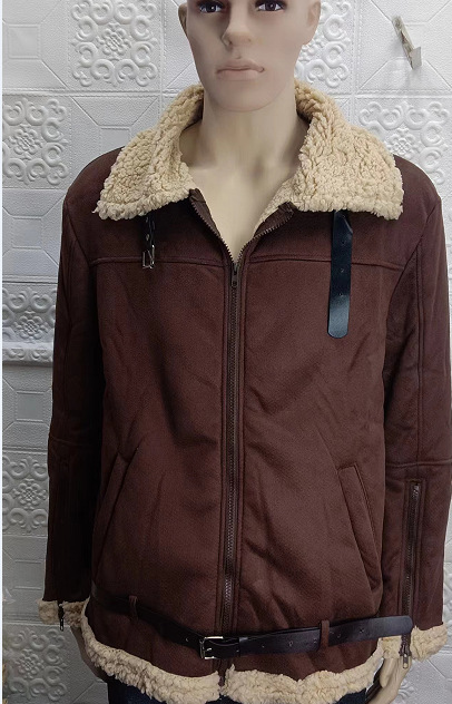 Giacca in pelle e velluto da uomo con imbottitura in pelliccia_voghion.com