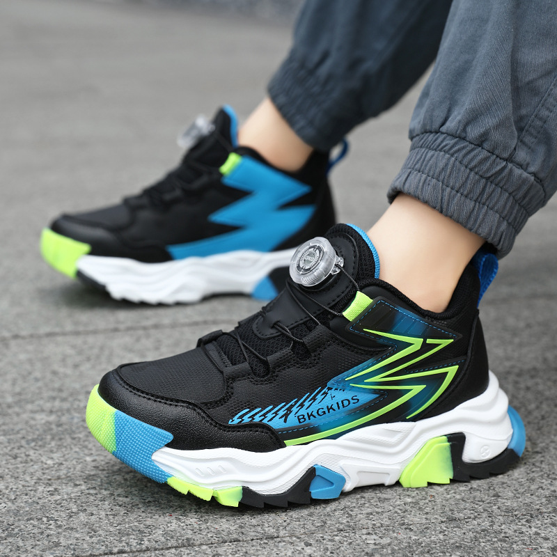 Bkg Kidsren's Shoes Boys 2025 Autum New Kidsren's Running Shoes Elastic Cushioning Girls' Skipping Shoes Non-Slip and Wear-Resistant