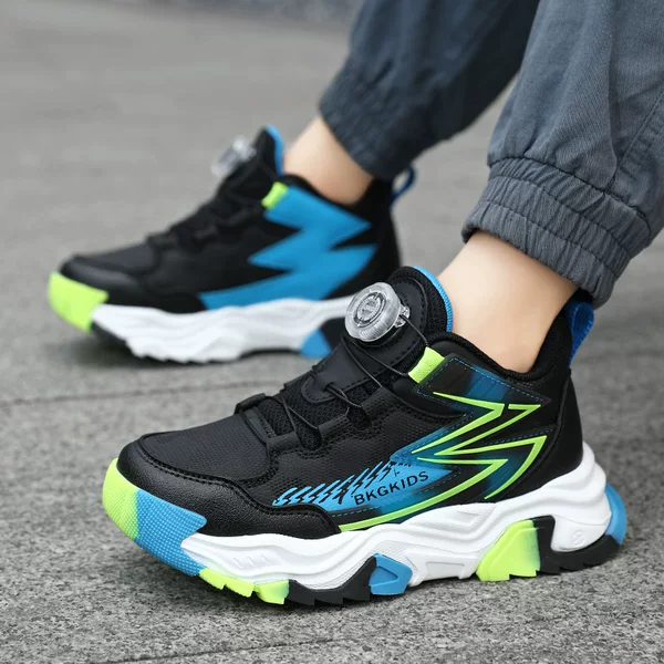 Bkg Kidsren's Shoes Boys 2025 Autum New Kidsren's Running Shoes Elastic Cushioning Girls' Skipping Shoes Non-Slip and Wear-Resistant