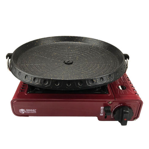 Korean cassette stove baking pan non-stick medical stone color barbecue pot coating convenient home outdoor barbecue grill barbecue plate