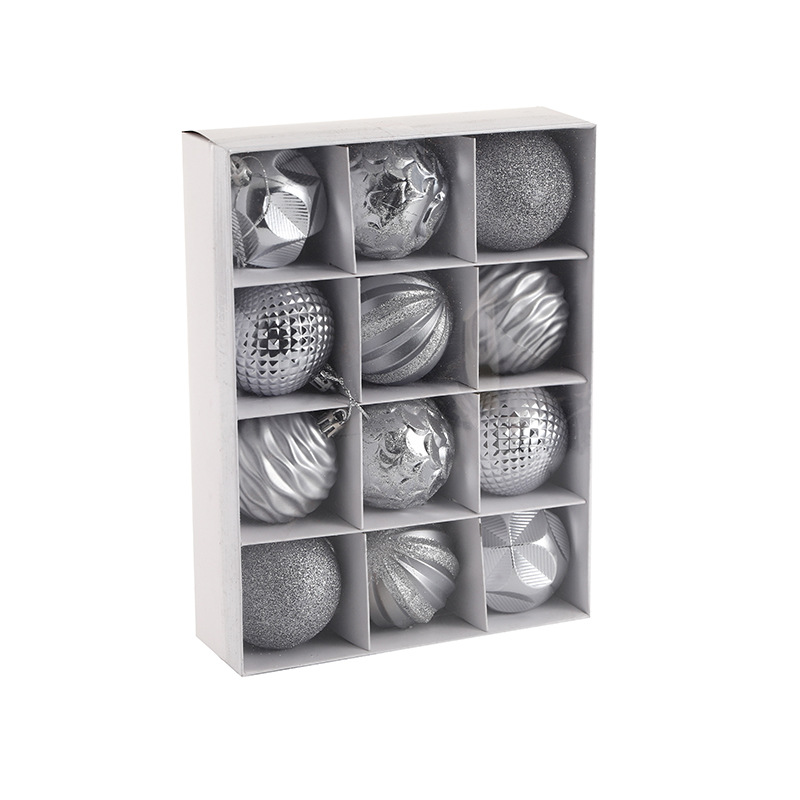 Bola de Navidad traje redondo barril caja cuadrada pintada 3cm4cm6cm decoración navideña bola colgante de Navidad bola decoración Navidad