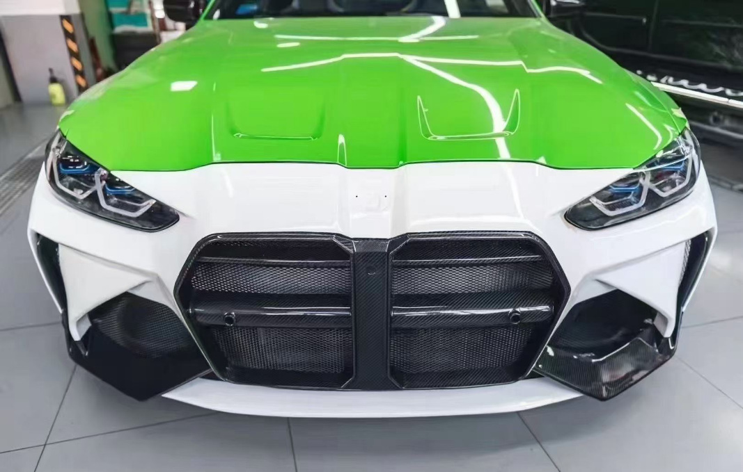 Suitable for BMW M3 M4 G80 G82 dry carbon fiber front bumper modification AD style front bumper body kit