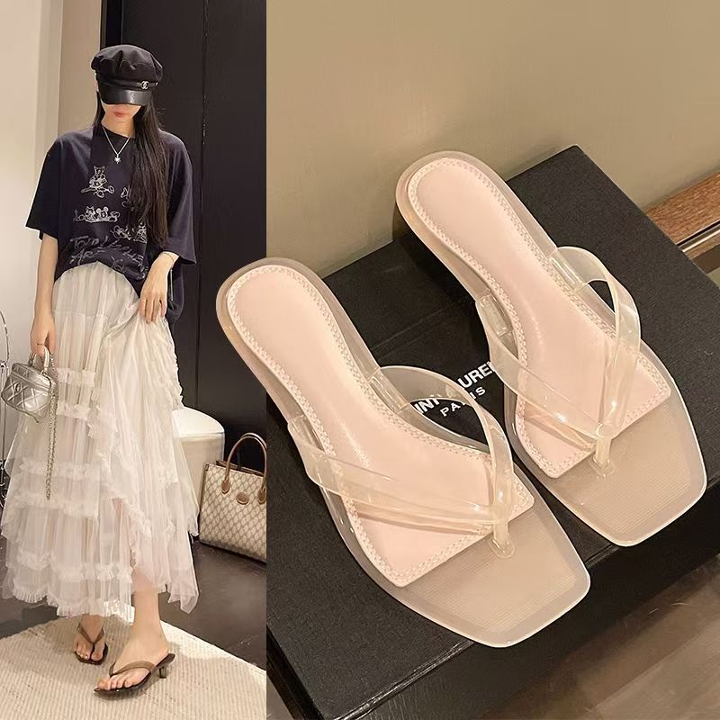 2026 Summer Eva Thick-Soled Flip-Flops for Women, New Korean Style Outdoor Thong Sandals, Non-Slip Jelly Slippers for Ladies