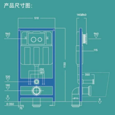 Our factory's new hidden plastic water tank, wall-mounted water tank, hanging toilet, toilet water tank and concealed water tank Item Picture