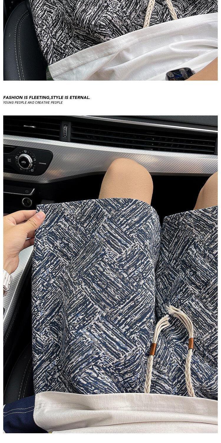 Men's Ethnic Style Retro Loose Casual Shorts Trendy Five Point Pants Plus Size Mid Length Summer Sports Wear_viptrois.com