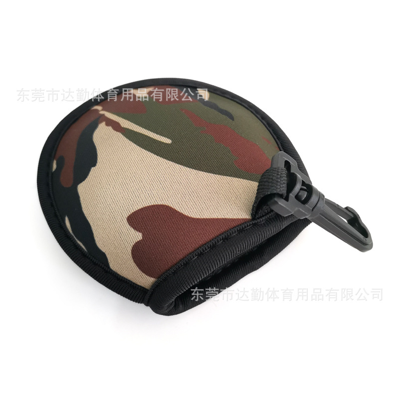 En stock protección del medio ambiente cinturón forro de gancho con material de buceo de franela cubierta de golf cubierta protectora bolsa de limpieza de bolas