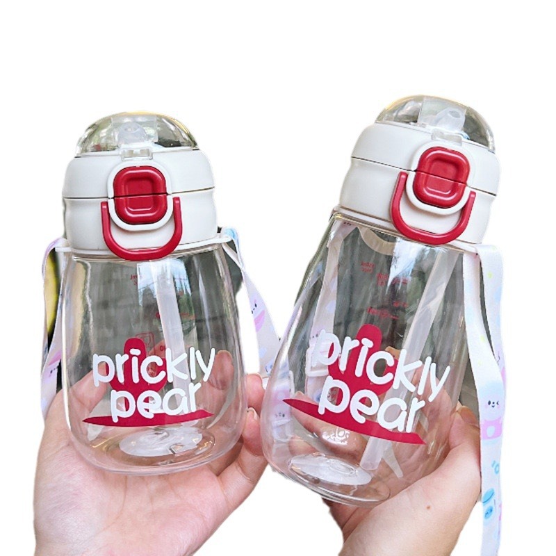 Taza de plástico anti-calor Xinbei cubierta rebotante de paja doble taza de agua para estudiantes deportivos al aire libre taza de verano portátil