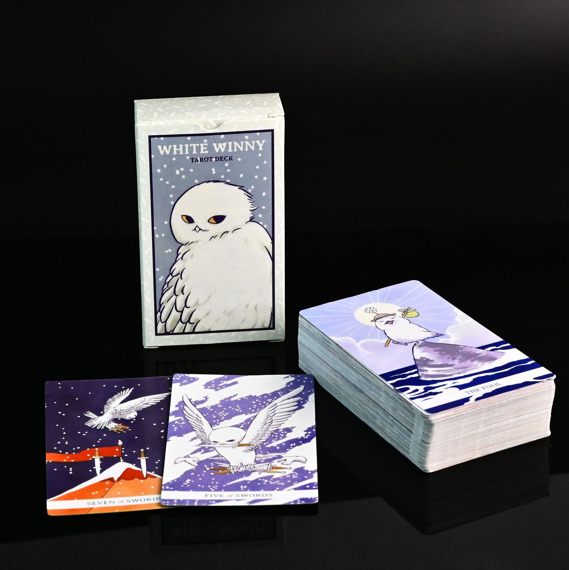 Weiße Eule Beliebte Tarotkarten Englisches Orakel_voghion.com