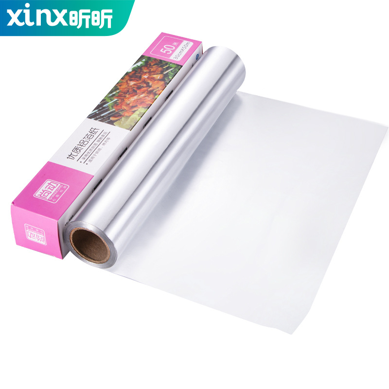 Wholesale tin foil oven household tin foil aluminum foil thickened barbecue kitchen baking pan air fryer baking oil paper