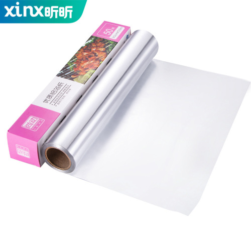 Wholesale tin foil oven household tin foil aluminum foil thickened barbecue kitchen baking pan air fryer baking oil paper