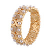 Metal bracelet, high-end accessory, trend clothing from pearl, wholesale