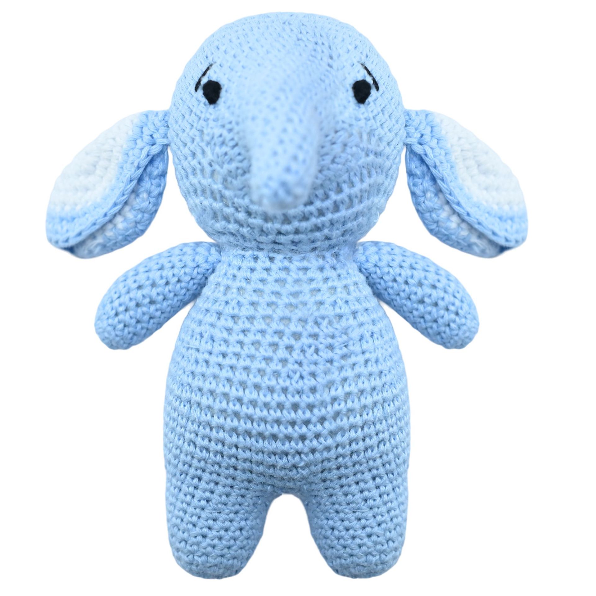 Nuevo estilo creativo tejido a mano ganchillo campana peluche muñeca caja de regalo animal de punto muñeca de bricolaje para niños