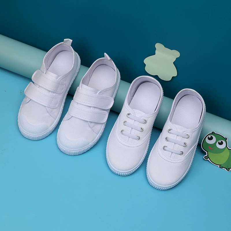 Детская обувь Детская парусиновая обувь для девочек Белая обувь Campus Мягкая подошва Домашняя обувь для мальчиков Детский сад 2023 Весна и осень Новинка