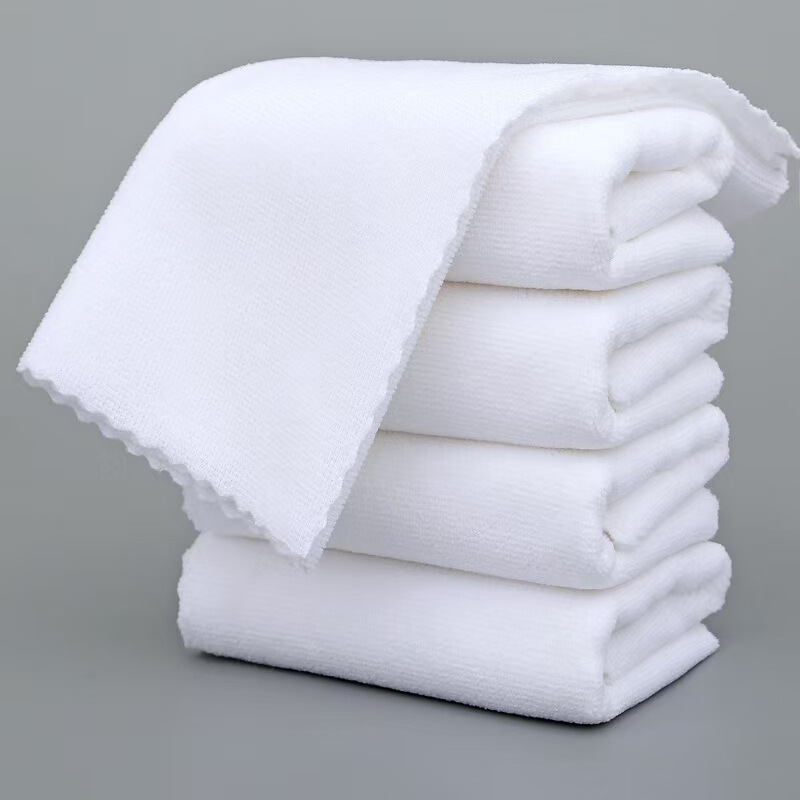 Factory direct microfiber white towel disposable hotel towel hotel bath towel absorbent lint