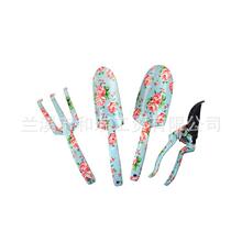 【四件套】印花园林工具套装园艺用品铝合金手柄片铲子三爪