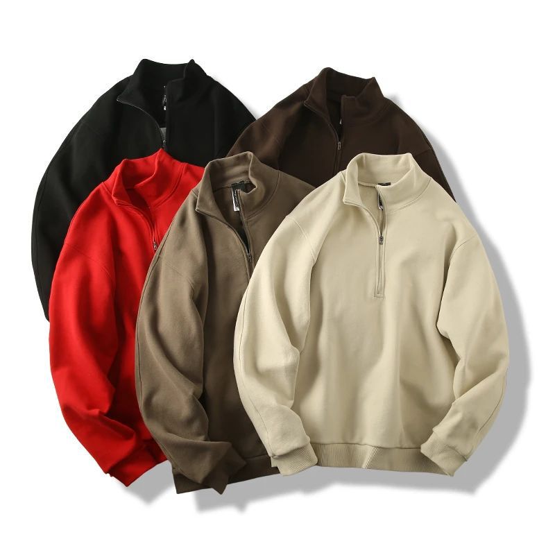 Lulu Lemon Half-Zip Sweatshirt for Men and Women, Stand-Up Collar Pullover Sweatshirt, Couple Style, Thickened Fleece Warm Jacket for Men