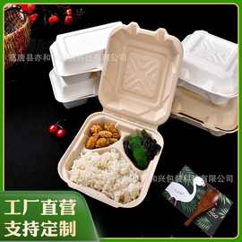 一次性饭盒 带盖三格大容量外卖餐盒打包盒上班带饭饭盒食堂打饭