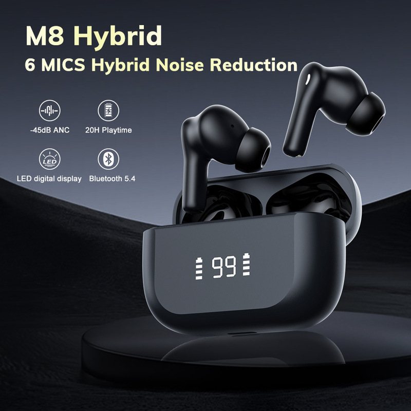 伽徳仕M8ANC ENCは積極的にbluetoothイヤホンの新型知能外顕長航続型を低減します。|undefined