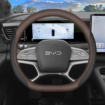 Four-Season Handlebar Cover, Steering wheel cover - brownblack-set-type-ultra-thin-model-default