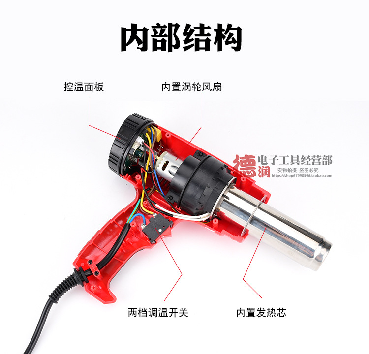 Строительный фен TGK HG8720E с дисплеем