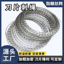 刀片刺绳填充式刺网刺丝滚笼防盗防爬带刺铁丝围墙钢丝防盗刺防护