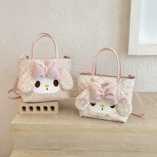 Cross-border girls' bowknot shoulder bag, cute and stylish, versatile, niche, light luxury, handheld, crossbody, children's bag, trendy